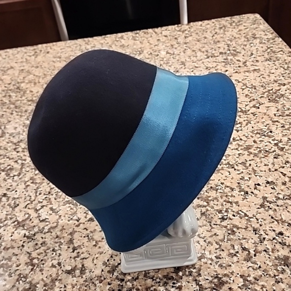 Lucky Brand 100% wool teal and black hat size small - Picture 2 of 5